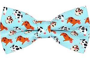 OCIA Pajaritas Hombre Originales Pajarita De Algodón Con Diseño De Animales De Dinosaurios Pre-Atado Para Adultos Niños