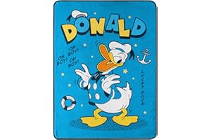 Northwest Disney Kaczka Donald Micro Raschel koc narzuta, 117 cm x 152 cm, Lucky Duck