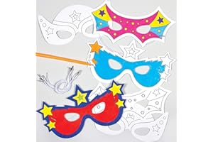 Baker Ross Kit de masques Blanc 25 cm