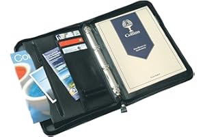 Collins Debden Ltd Ringbinder Folio with Zipper - Black, 360 x 254mm