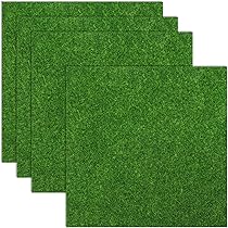 Aeaocvo 4 stuks kunstgras om te knutselen 20 x 20 cm miniatuur mos om te knutselen, kunstgras miniatuurtuin, kunstmatig gras voor miniatuur ornament, tuin, poppenhuis