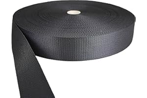 TUKAN-TEX Cinghia in polipropilene nero, larghezza 50 mm, lunghezza 50 m, larghezza 5 cm