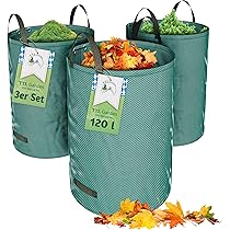 TTL Garden Super Solid tuinzak, groen, 4 x 272 liter, dubbele bodem, 2 x 200 g/m², extra stabiel en scheurvast, zelfstaand, 4 handgrepen, groot, robuust, set van 4 bladzakken, afvalzakken voor gras TTL Garden Super Solid tuinzak, groen, 4 x 272 liter, dubbele bodem, 2 x 200 g/m², extra stabiel en scheurvast, zelfstaand, 4 handgrepen, groot, robuust, set van 4 bladzakken, afvalzakken voor gras