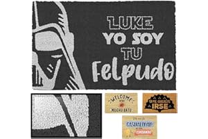 LUCA HOME - Felpudo Entrada casa Original y Divertido de Coco Natural - Felpudo Luke 40x60 - Ideal para Puertas de Exteriores Cubiertas, pasillos y entradas de hogares
