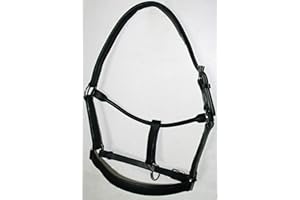 The Ragnar Collection Black Leather Headcollar With No Clip (full)