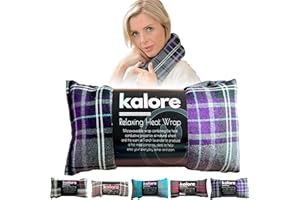Koddle Kalore Purple Tartan Heatpack XL con 800 g di grano | Avvolgimento termico Impacco per il corpo per alleviare il dolore e rilassarsi | Adatto per mal di schiena, Tartan turchese, medio