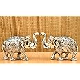 Nirmal Handicraft Metal Elephant Silver Color for Showpiece Enhance Your Home,Office & Table and Gift for Have House Warming Anniversaries, Birthday. (4 in.)