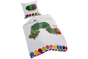 Herding Il Piccolo Bruco Maisazio Set di Biancheria da Letto, Cotton, Multicolore, 135 x 200 cm, 80 x 80 cm