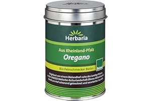 ‎HERBARIA Herbaria Oregano bio 20g Dose – Bio Oregano in Bioland-Qualität – Bio-Kräuter - Bio-Gewürz – mediterrane Kräuter – Premium-Qualität - in nachhaltiger Weißblechdose