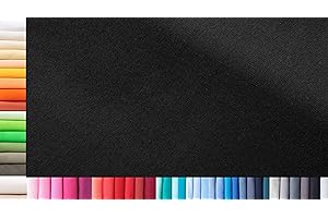 Bündchenstoff XXL als Meterware|doppelt: 75cm breit|einfach: 150cm breit|Farbe: 49 Schwarz|0,75m lang|96% Baumwolle, 4% Elasthan|Jersey|1buy3|Grundpreis pro qm: € 11,10