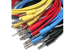 SCAPESOUND Cavi Eurorack patch 3,5 mm. Cavo mini jack per uso con (semi) modulare e altre apparecchiature che usano segnali CV (6 opzioni di colore, 5 opzioni di lunghezza) - confezione da 5 90cm rosa