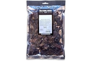 Biltong Boss Original Boss Beef Premium Authentic ,High Protein Ready To Eat Healthy Snack,Suitable For Gluten-Free,Paleo,Keto,Atkins Diets & Post-Workout,Low Sugar,Carbohydrates,200g,Packaging Vary