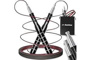 ‎ELITEATHLETE EliteAthlete Springseil Erwachsene - Speed Rope mit Ersatzseil - Profi Kugellager - Skipping Rope - Jump Rope - Fitness Crossfit Boxen - Sprungseil Erwachsener inkl. Seilschoner + Tasche