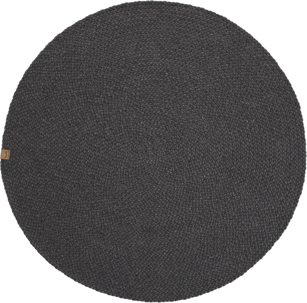 Cool Halı Glenn 611 Antrasit Banyo Halısı Yuvarlak Antre Halı Hasır Dokulu Halı Banyo Paspası Dekoratif Mutfak Halısı