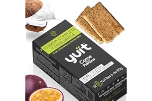 YUÏT BARS | Barre Protéinée Substituts de Repas | 8,4g Protéines | 25 Vitamines et Minéraux | Sans Sucre Ajouté | 100% Végétal et Sans Gluten | Riche en Fibres (12x50 g) | (Saveur Cococuyá)