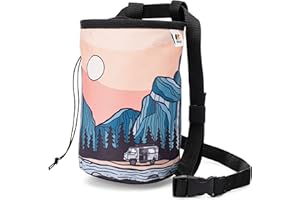 OSO SUPPLY CO OSO Supply - Climbing Chalk Bag for Adults and Kids, Drawstring Closure, Adjustable Waist Belt, Indoor/Outdoor Training, Rock Climbing, Bouldering, Weightlifting