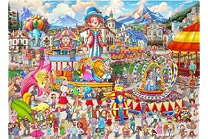 MOJIGE Jigsaw Puzzles for Adults 1000, Puzzles for Adults, Challenging Puzzles, Puzzle Game for The Whole for Women, Gifts for Men, Theme:Carnival