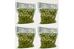TERRAMIA Olive di Sicilia Nocellara (Olive verdi denocciolate di Sicilia 4 per 500 g.) Senza coloranti aggiunti,