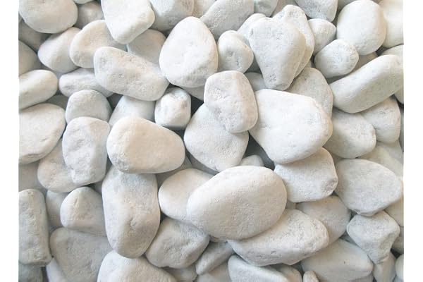 1 kg - 5 kg - 10 kg - 20 kg - Pierres décoratives blanches 25-40 mm.