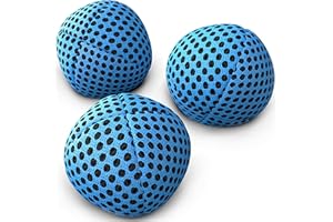 Speevers Juggling Balls Professional Set of 3 Fresh Design - Juggle Balls for Beginners, Kids, Adults - 2 Layers of Net Uni Color Carry Case Xballs (120g, Blue)