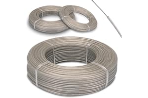 SimplySmooth Linka do suszenia prania 3 mm, 30 m, bardzo mocna dzięki stalowemu rdzeniowi, w 3 długościach, linka zamienna do suszarki do prania, ogrodu, na balkon i kemping – linka do prania na