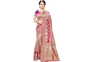 Sidhidata Damen Jacquard Seide Sari mit Blusenteil