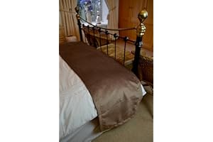McAlister Textiles Soft Velvet Mocha Brown Bed Runner For Single Double & King Size Beds - 50x255cm - 20x100 Inches Matt Velvet Range