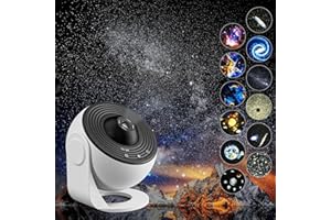 YunLone Home Planetario Nebulosa Luna Pianeti Stella Proiettore da soffitto con 12pcs Film Discs, Quite, Luce notturna lampada di proiezione