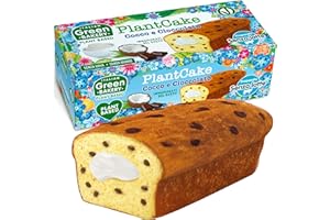 PlantCake Crema al Cocco e Gocce di Cioccolato, 400 gr - Dolce Vegano Senza Burro e Senza Uova, con Impasto al Lievito Madre, Made in Italy - Italian Green Bakery