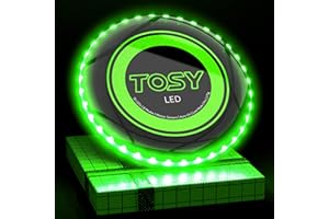 TOSY Disco volante - 16 milioni di colori RGB o 36 LED, estremamente luminoso, modalità intelligenti, illuminazione automatica, ricaricabile, compleanno, regalo di Natale per bambini, frisbee da 175 g