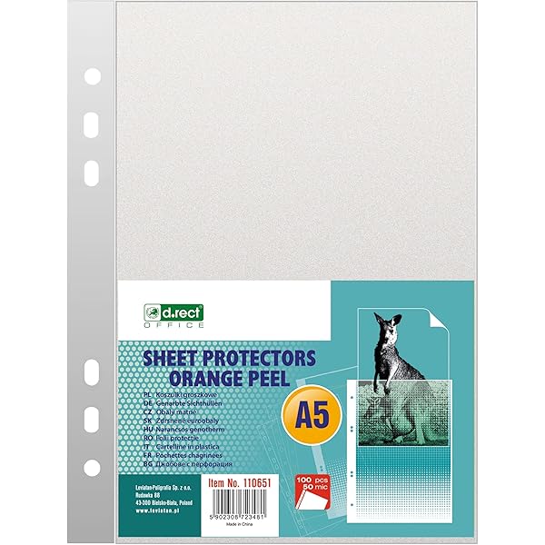 Buste Perforate A5 Trasparenti - 10 Pezzi Per Raccoglitori A 6 Anelli