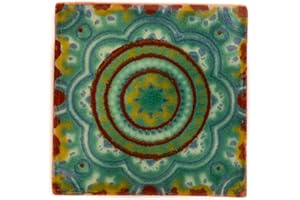 TUMIA LAC Mattonelle Messicane Talavera Fatte a Mano da 10.5 cm - Mattonelle singolo