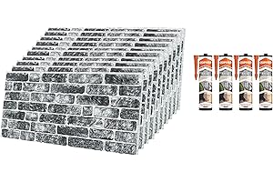 Izodekor - Lot de 10 panneaux muraux 3D en polystyrène - 4 cartouches de colle Akfix 310 incluses pour la fixation - Vieille rue.