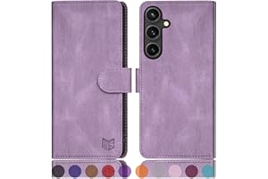 SUANPOT Funda para Samsung Galaxy S25 con Tapa【Bloqueo RFID】de Cuero PU Cierre Magnético，Soporte Plegable，Ranura para Cover para Samsung S25 Phone Case Lila Violeta
