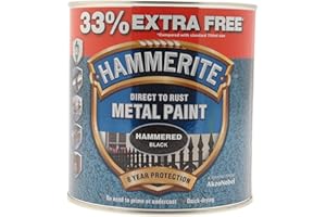 Hammerite 5158237 750ml Metal Paint - Hammered Black (Package may vary)