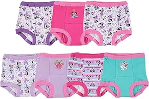 Disney Girls' Minnie Mouse Potty Training Pants and Starter Kit with Stickers & Tracking Chart in Sizes 18m, 2t, 3t, 4t