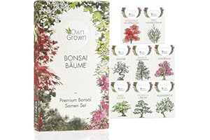 Bonsai Samen Set: Premium Bonsai Starter Kit mit 8 Sorten Bonsai Saatgut – 40 Samen im Bonsai Anzuchtset zum Bonsai Züchten für den Mini Garten und Zen Garten, Bonsai Baum Samen Set von OwnGrown