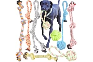 Youngever 8 Pacchi Giocattoli di Corda per Cani, Giocattoli da Masticare per Cani per Cani Medi e Grandi