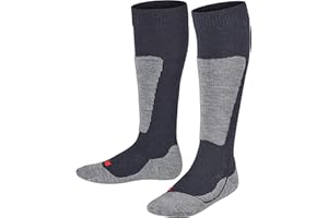 FALKE Mixte enfant Active Ski chaussettes de ski rembourrage moyen renforts au tibia chaudes respirantes séchage rapide régulation climatique anti-odeur laine fil fonctionnel 1 paire