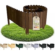 Froadp Bordi Per Prato In Plastica – Set Da 30 Pezzi 8,4m – Recinzione Flessibile Effetto Legno Per Aiuole E Vialetti - 2
