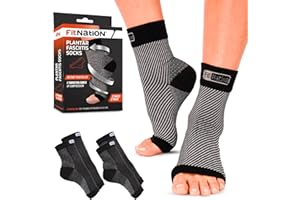 FIT NATION 2 Paar Sprunggelenkbandage Socken - Knöchelbandage Sprunggelenk Bandage, Achillessehne Bandage Fußgelenk, Sprunggelenkbandage Links & Rechts, Fersensporn Bandage
