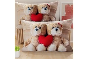 PETTI Artigiani Italiani - Coppia di Federe Cuscino 50x80 cm in Microfibra, Cuscini Arredo Camera da Letto, Divano, Salotto, Set 2 Fodere Copricuscino, Federa Dolcezza, 100% Made in Italy