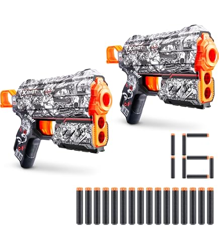 Fléchettes Air Pocket XSHOT Skins Flux Blaster - Lot De 2 Avec 16 Fléchettes Poppy Playtime Jeu Tir Technologie Air