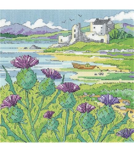 Kreuzstich-Set 'Geranienküste' Von Heritage – Fertig Größe 20,5x20,5 Cm, Inkl. Garn & Nadel