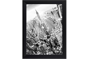 FRAMO 35mm Cadre Puzzle sur Mesure 50 x 70 cm (Noir Matt), Cadre Fait Main en MDF doté d’Un Verre synthétique antireflet, Largeur du Cadre : 35 mm