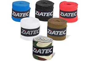Ziatec Profi Boxing Wraps [3m/4,5m] | Vendas de Boxeo, muñequeras con Pulgares para Crossfit, musculación, Levantar Pesos