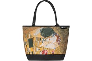 VON LILIENFELD Bolso Arte Gustav Klimt: El beso Señoras Motivo Shopper Dimensiones cm 42 x 30 x 15 Bolso Playa Oficina