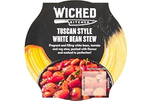 Wicked Kitchen Ready to Eat Meals, Tuscan Style White Bean Stew 300g Pot, Microwavable, Plant-Based, Dairy-Free, Instant Meal