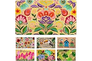 LUA VIKA Oryginalne wycieraczki wejściowe - Dalie - 40 x 70 cm - Dywan wejściowy do domu na zewnątrz i wewnątrz - Wycieraczka kokosowa - wytrzymała i antypoślizgowa