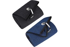 Mile High Life Golf Towel | Tri-fold Waffle Towels | Premium Microfiber Fabric | wiith Heavy Duty Carabiner Clip